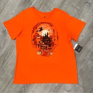 Way to Celebrate Women's Halloween Busy Night Tee Orange XL